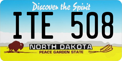 ND license plate ITE508
