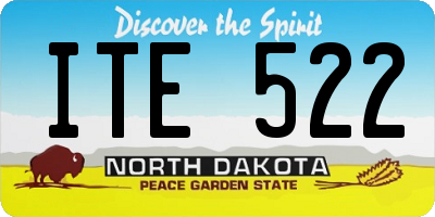 ND license plate ITE522