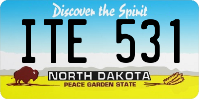 ND license plate ITE531