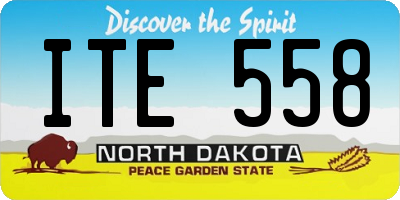 ND license plate ITE558