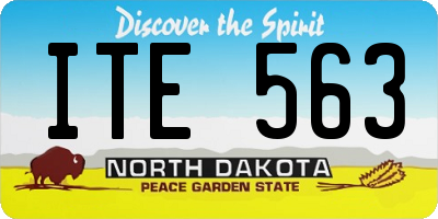 ND license plate ITE563