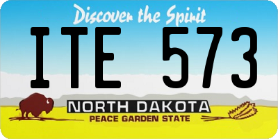 ND license plate ITE573