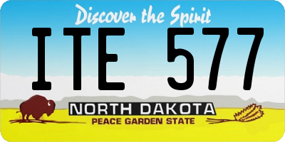 ND license plate ITE577