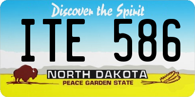 ND license plate ITE586