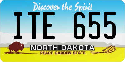 ND license plate ITE655