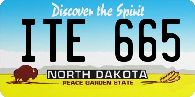 ND license plate ITE665