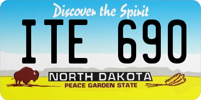 ND license plate ITE690