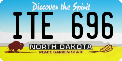 ND license plate ITE696