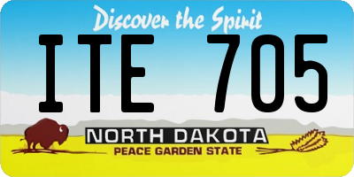 ND license plate ITE705