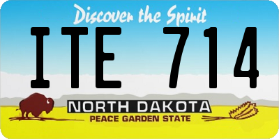 ND license plate ITE714