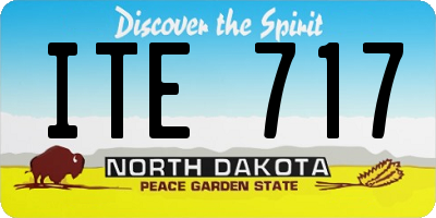 ND license plate ITE717