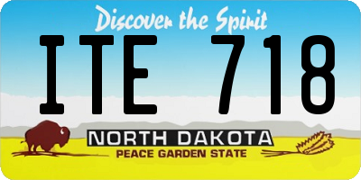ND license plate ITE718