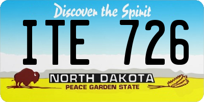 ND license plate ITE726