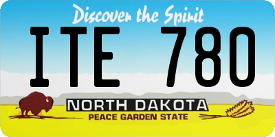 ND license plate ITE780