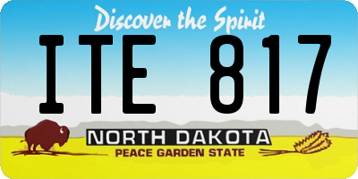 ND license plate ITE817