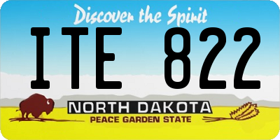 ND license plate ITE822