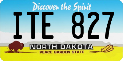 ND license plate ITE827