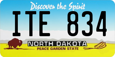 ND license plate ITE834