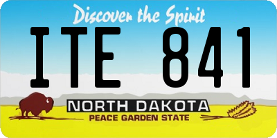 ND license plate ITE841