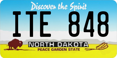 ND license plate ITE848