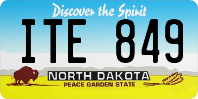 ND license plate ITE849