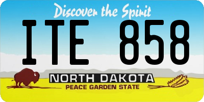 ND license plate ITE858