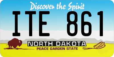 ND license plate ITE861