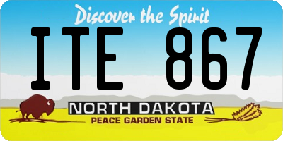 ND license plate ITE867