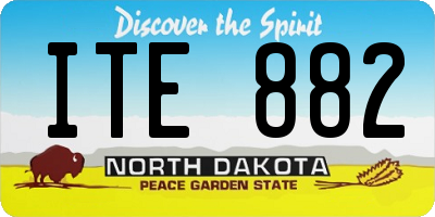 ND license plate ITE882