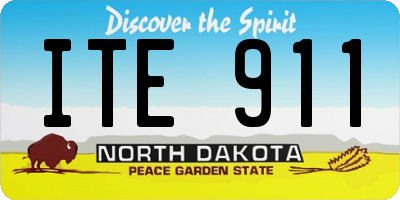 ND license plate ITE911