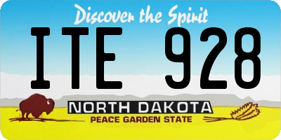 ND license plate ITE928