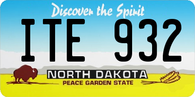 ND license plate ITE932