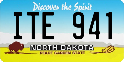 ND license plate ITE941