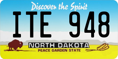 ND license plate ITE948