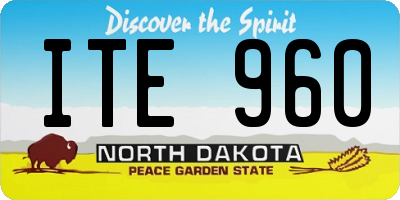 ND license plate ITE960