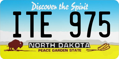 ND license plate ITE975