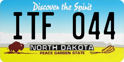 ND license plate ITF044