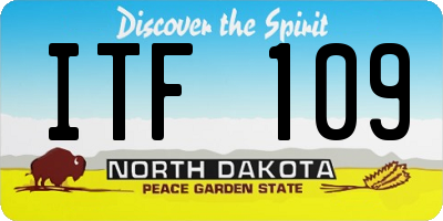 ND license plate ITF109