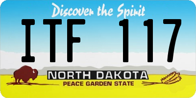 ND license plate ITF117