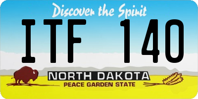 ND license plate ITF140