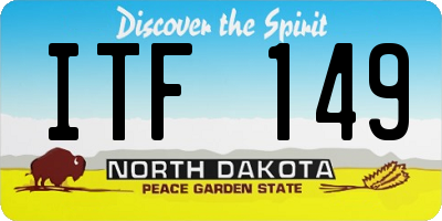 ND license plate ITF149