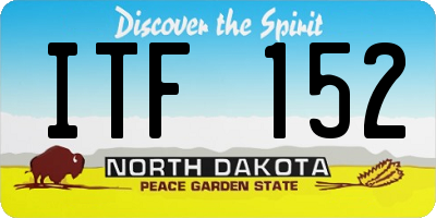 ND license plate ITF152
