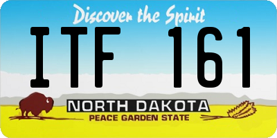 ND license plate ITF161