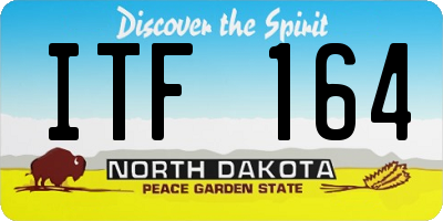 ND license plate ITF164