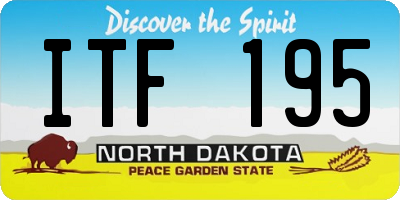 ND license plate ITF195