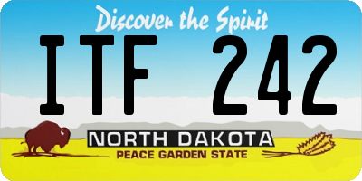 ND license plate ITF242