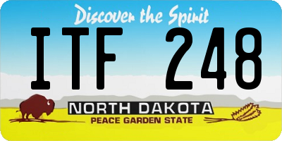 ND license plate ITF248