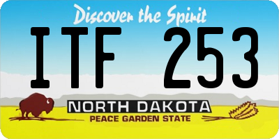 ND license plate ITF253