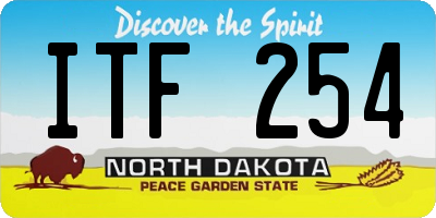 ND license plate ITF254
