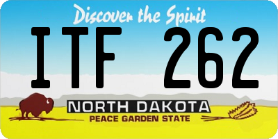 ND license plate ITF262